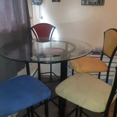 Glass Table with Chairs, View more