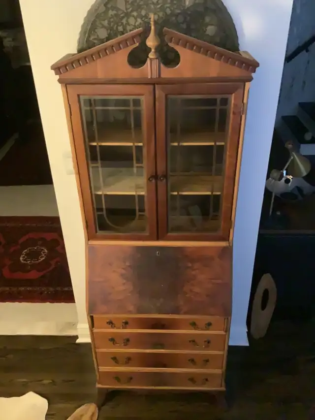 Vintage Secretary Wood Cabinet, Refinished in Bookcases & Shelving Units in City of Toronto - Image 2