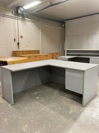 2 Piece grey corner desk