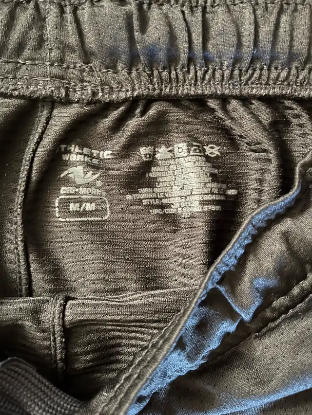 Athletic Works men’s medium athletic shorts, black, grey stripe in Men's in Oshawa / Durham Region - Image 3
