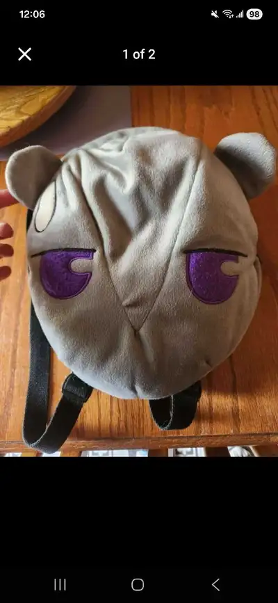 Fruits Basket, Yuki, Plush Backpack, 12", 2001, Funimation. In used condition. Needs the zipper fixe...