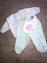 Baby girl 3 piece outfit 