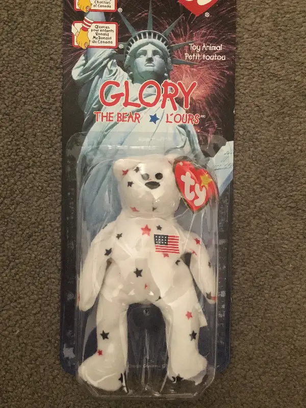 1999 TY Teenie Beanies Glory Bear from McDonald's - NIP62864744179841121