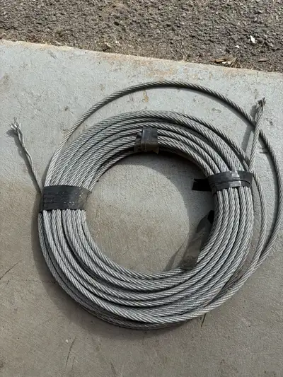 75 feet , 1/4” diameter stranded steel cable, View more