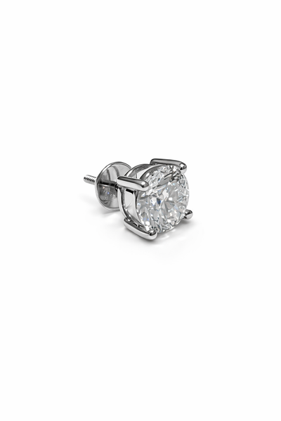 Beautiful 4 Carat Total Weight Lab Grown Diamond Stud Earrings set in solid 14K gold. • 2 carats per...