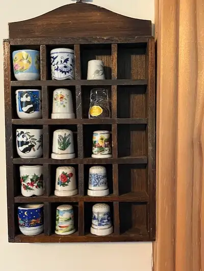 Lot Of 19 Mixed Vintage Thimbles Souvenir Collectibles., View more