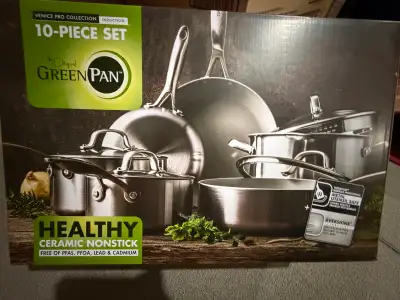 Brand New Green  Pan 10 piece pots/pan set, View more