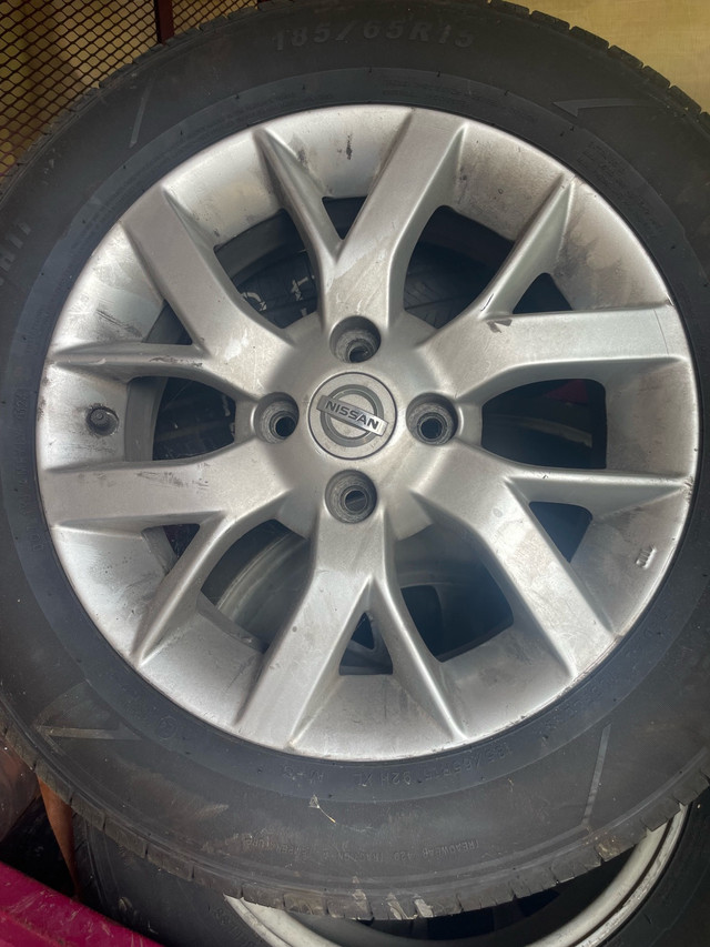 four 185/65 R16 summer tires on rimes in Tires & Rims in Fredericton - Image 3