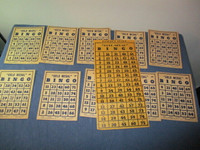 10 GOLD MEDAL BINGO CARDS & GAME INSTRUCTIONS-1950S-TRANSOGRAM