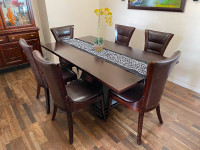 Dining set, table, 6 chairs