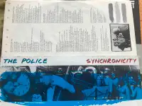 The Police Syncronicity Cdn LP with insert vg++