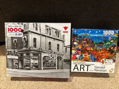 1000 pc Puzzle, Black and White Canadian Tire, View more