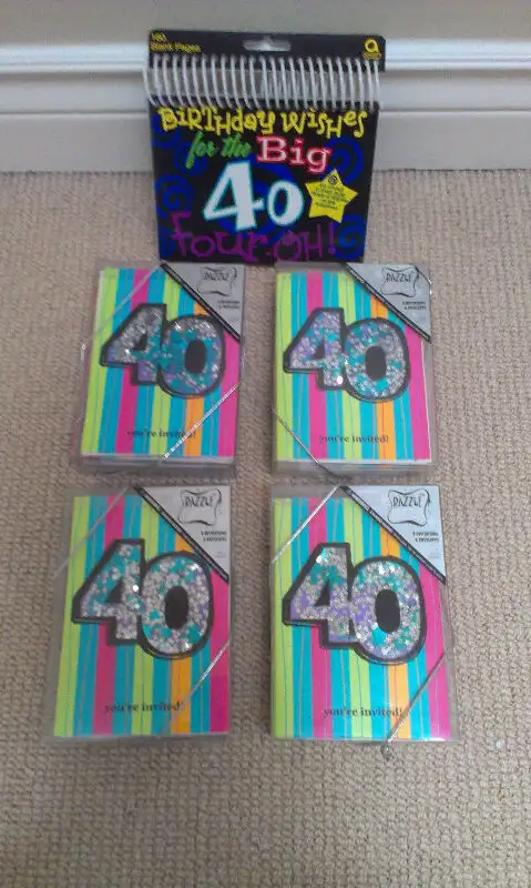 Birthday Party Invitations 40 Years Old x 32 (New)63234604251905120