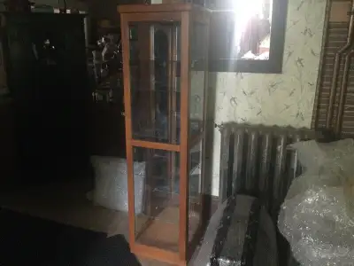 Vintage Danish Teak Display Cabinet, Mirror Panel, Inner Light, View more