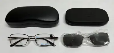 BRAND NEW Ray-Ban Eyeglass Frame & Sunglass Clip-On, View more