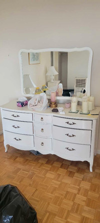 Dresser with Mirror and 2 Nightstands