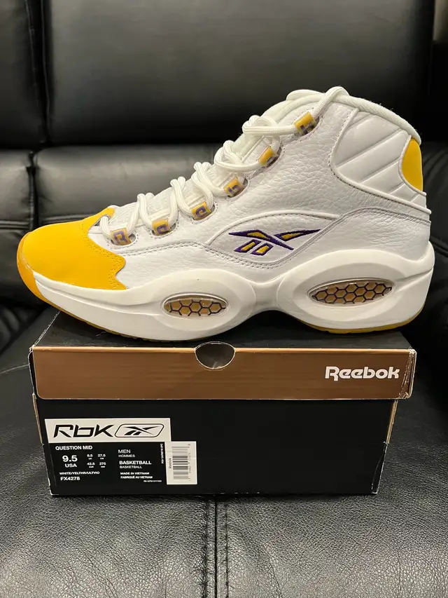 Reebok Question • Yellow Toe (Kobe) • Size 9.5 in Men's Shoes in City of Toronto - Image 2