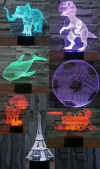 3D ILLUSION LAMPS BRAND NEW!
