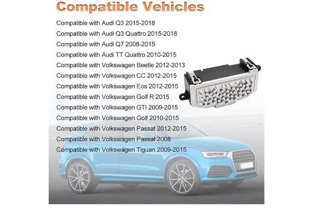 Blower Motor Resistor Compatible with Volkswagen Passat  in Other in Edmonton - Image 4