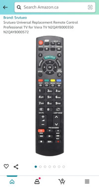Replacement Remote for Panasonic Viera TV