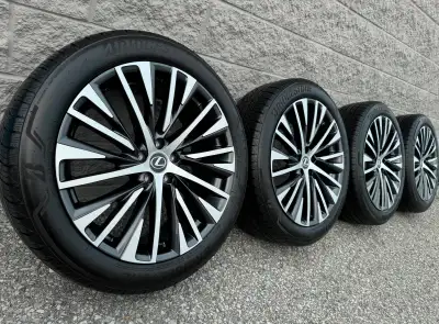 Bridgestone Alenza Sport A/S All Season Tires and original 21 inch Lexus RX350 two-tone grey F-Sport...