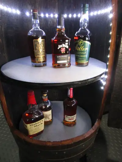 CUSTOM MADE BARREL LIQUOR CABINET, View more