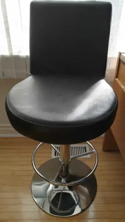 Bar Stools – Set of 2 (Black, Adjustable), View more