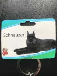 New, “Schnauzer” 3D Metal Dog Keychain