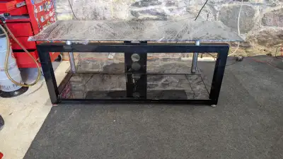 3 tier glass shelf TV stand, View more