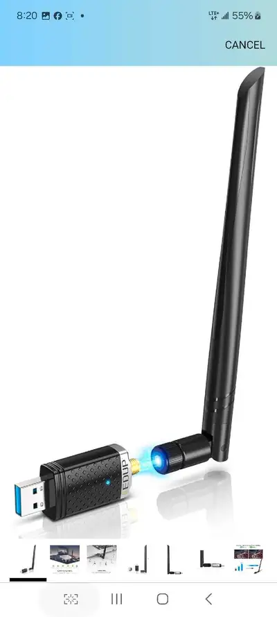 EDUP Wireless USB WiFi Adapter for PC, AC1300Mbps USB 3.0 Wirele, View more