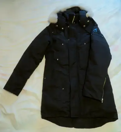 Moose Knuckles Men's Stirling Parka (medium, black, fox fur), View more