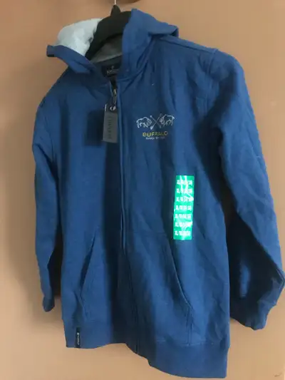 New Buffalo David Bitton Boys' Blue Full Zip Hoodie, XL, View more
