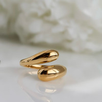 Gold Adjustable Ring Waterproof!