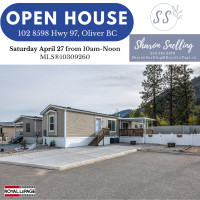 Open House Saturday April 27 - 102-8598 Hwy 97