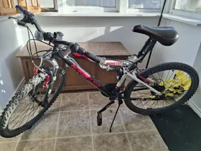 Mountain Bike + 2 padlocks + tools + bell + locked seat+wheel, View more