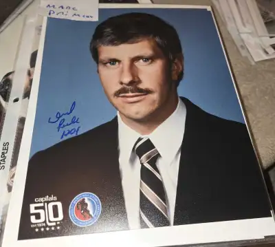 David Poile signed 8x10 photos HOF Predators Capitals Hockey, View more