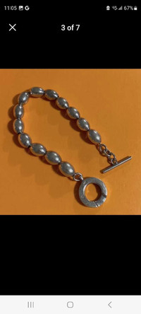 925 STERLING SILVER BRACELET. IW 925 HALMARK STAMP.