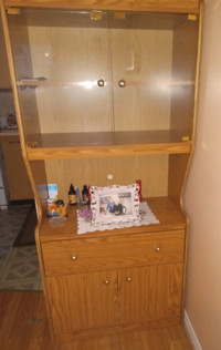 Wood Microwave Stand with Storage