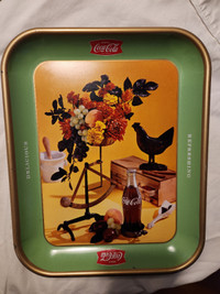 Coca Cola Tray Fruits and Flowers