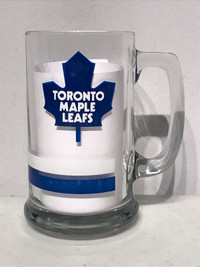 Vintage 1990s Toronto Maple Leafs NHL Hockey Glass Beer Mug