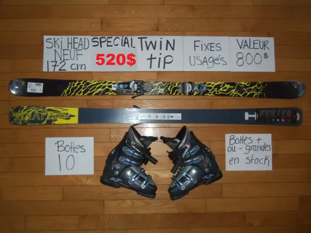 Ensembles kits ski alpin TWIN TIP 150 156 163 170 171 176 183 cm in Ski in Drummondville - Image 5