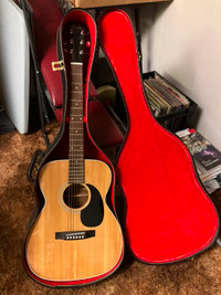 Fender acoustic guitar with case