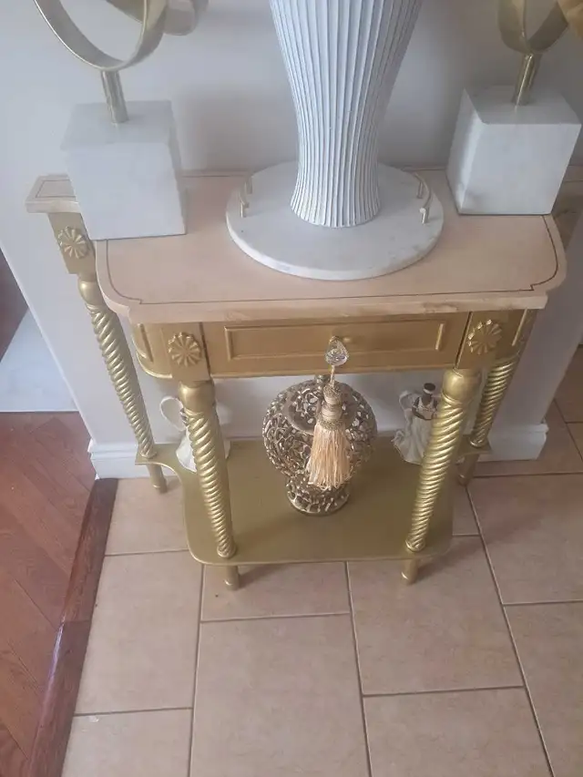console/hallway table... from bombay.painted gold in Other Tables in Kingston - Image 3