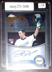 2011 TOPPS CHROME #182 J.P. ARENCIBIA AUTOGRAPH AUTO ROOKIE CARD