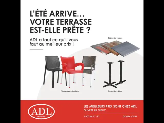 MOBILIER DE TERRASSE in Industrial Kitchen Supplies in Laval / North Shore - Image 2