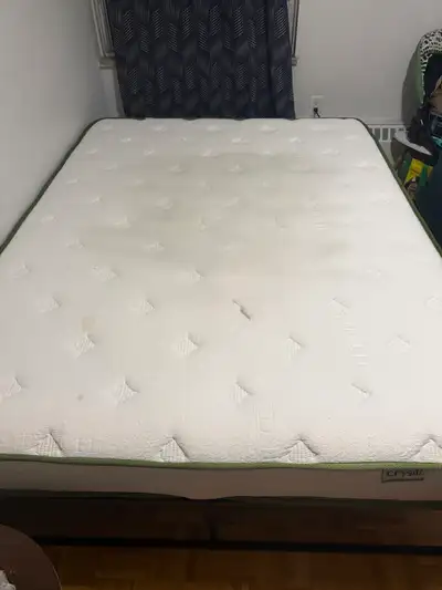 ️ Queen Bed Frame-Zinus + Mattress-Crystii – Like New!, View more