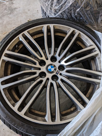 Bmw 19" m type staggered rims with pirelli winter tires