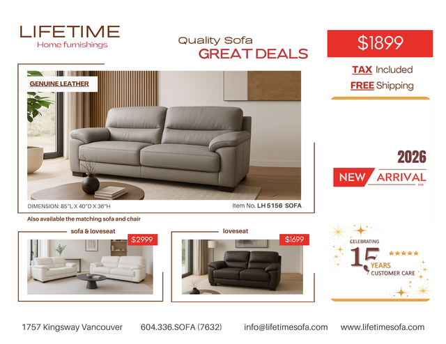 Genuine Top Grain Real Leather Sofa in Couches & Futons in Vancouver - Image 10