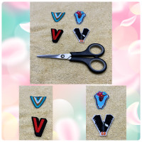 “V” – Letters Iron-On Clothes Patches