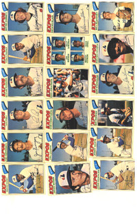 25 Cartes de baseball EXPOS  OPC 1977 - 25 EXPOS CARDS 1977
